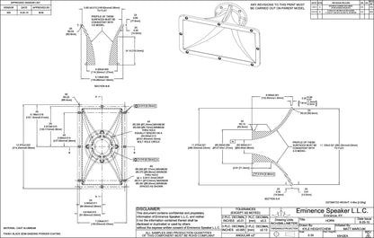 H2EA 2" Throat Exponential, Aluminum, Horn Flare